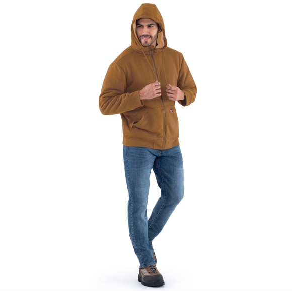 Wrangler Men's Long Sleeve Full Zip Fleece Hoodie - Picture 3 of 6